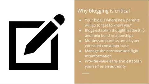 Thought Leadership Part 2: Montessori Blogging 101 | The Montessori Marketing Method