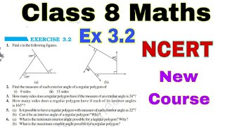 Class 8 NCERT Maths Exercise 3.2 | NCERT Maths | Exterior Angles | Polygons | Quadrilaterals | Maths