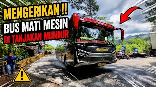     DETIK-DETIK MENCEKAM!! Bus Mewah Padang–Jakarta Mati Mesin di Tanjakan Ekstrem
