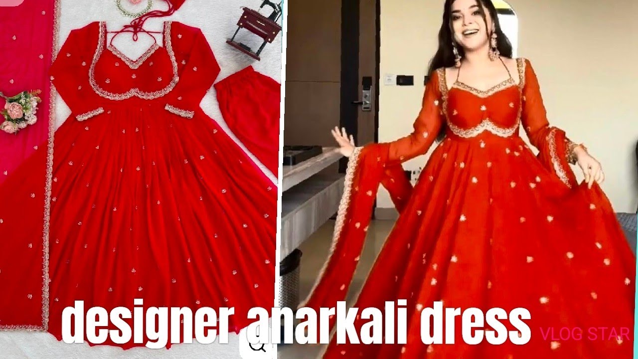 Trending anarkali dress/madhubala pattern /banarsi anarkali/ cutting and stitching