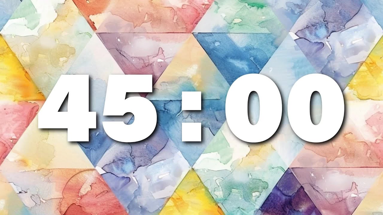 Silent Countdown Timer | Pastel Background | 45 minutes - YouTube