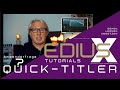 EDIUS - Quick Titler, animierte Punktlinie erstellen.