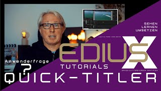 EDIUS - Quick Titler, create an animated dotted line.
