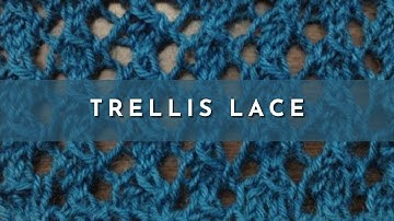 How to Knit the Trellis Lace Stitch | Knitting Stitch Pattern | English Style
