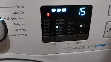 How to remove lock symbol from Samsung washing machine