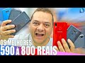 OS MELHORES SMARTPHONES DE 590 À 800 REAIS!!! ATUALIZADO 2020!