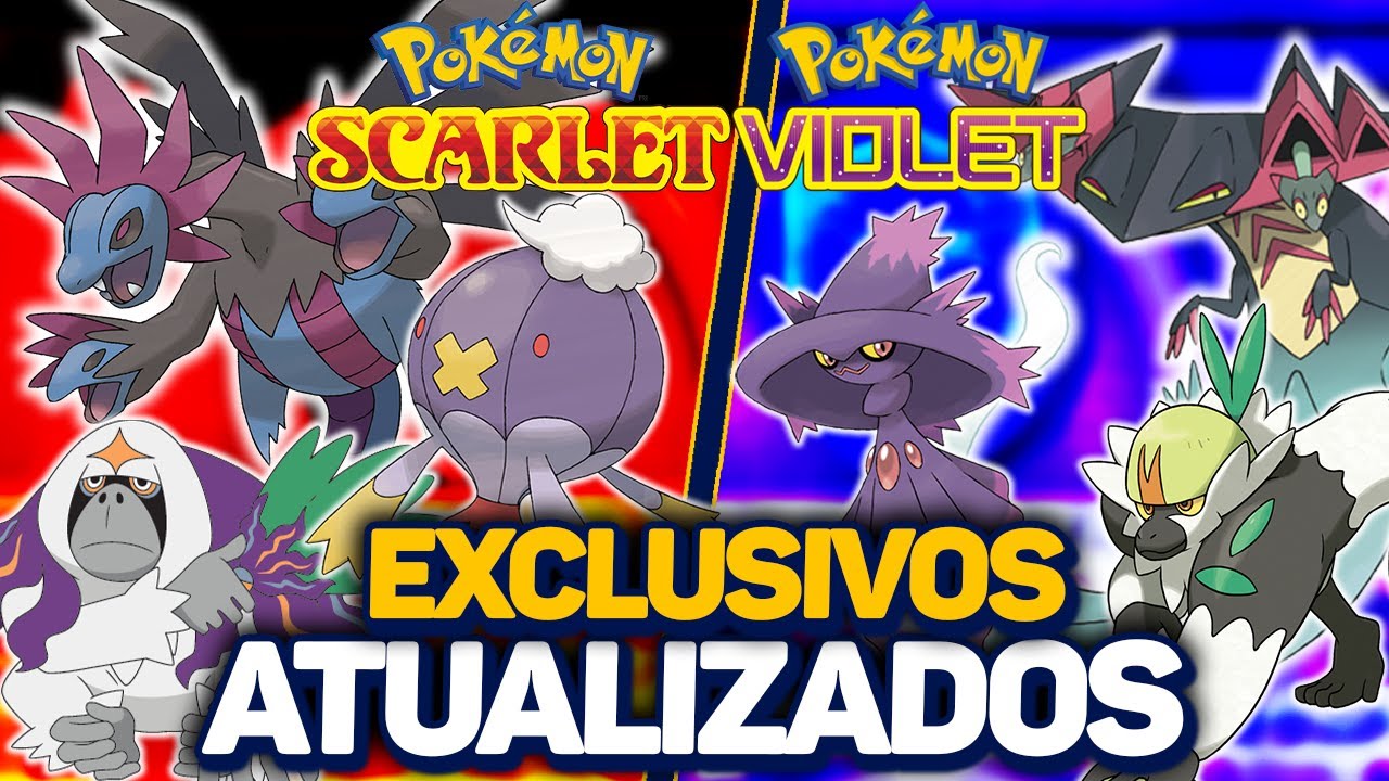 QUAL COMPRAR: SCARLET OU VIOLET?? Conheça os POKÉMON EXCLUSIVOS de