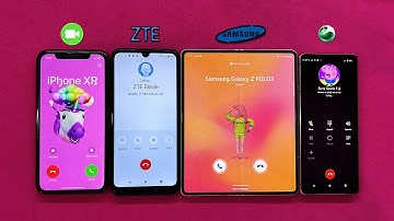 iPhone XR Vs Samsung Galaxy Z Fold 3 Incoming call | Sony Xperia 5 Vs ZTE Blade A51 Outgoing call