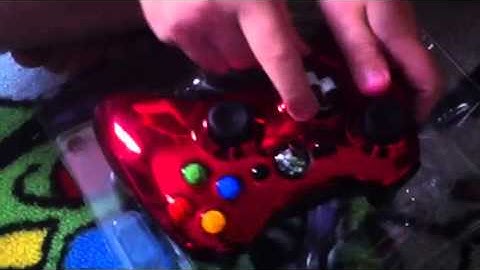 Xbox 360 red chrome controller Unboxing