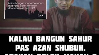 Kalau Bangun Sahur Pas Azan Shubuh Apakah Boleh Makan   Ustadz Adi Hidayat Lc Ma