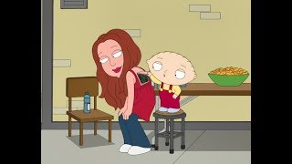 Stewie reprogram Miley for use as Brian's toy