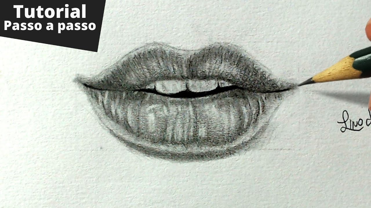 Como Desenhar Boca Feminina [VÍDEO + TUTORIAL] - Desenhos Realistas