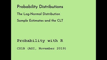 The Log-Normal Distribution - Sample Estimates and the CLT