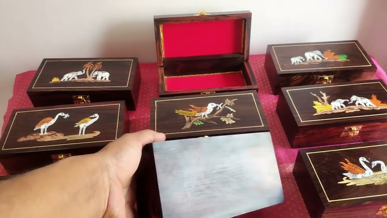 Mysore Inlay Jewelry Boxes 4"X8"