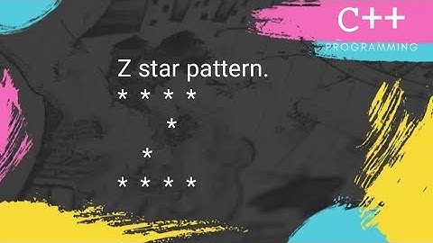 print z star pattern in c/c++| #star pattern (*).