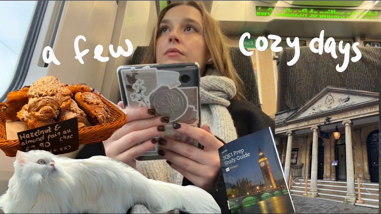a few slow and cozy days in London | Bath trip, study days, book review, sunny run