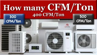 How Many CFM per Ton