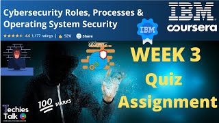 Cybersecurity Roles, Processes & Operating System Security Coursera WEEK 3 Quiz Answers| by IBM