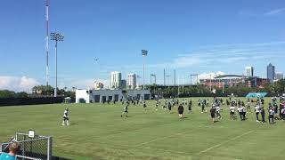 Gardner Minshew connects to TE Tyler Eifert in 7-on-7 work