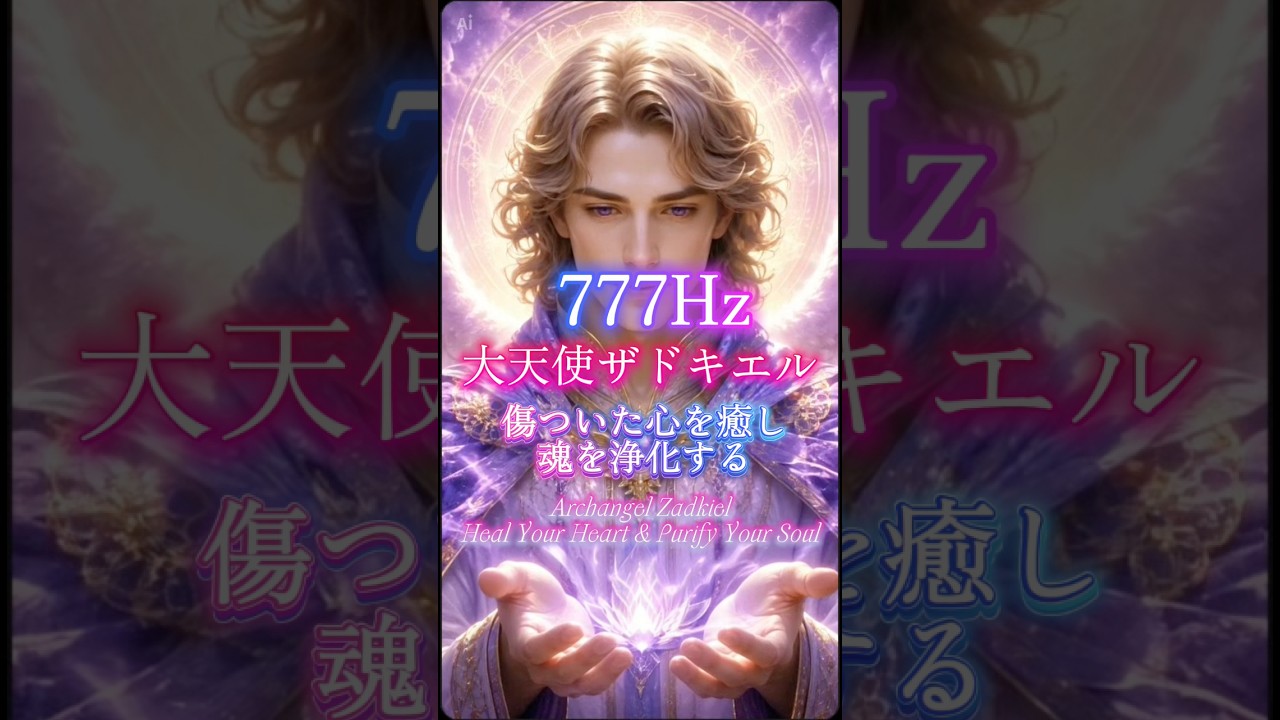 💜777Hz｜大天使ザドキエルの紫の炎｜傷ついた心を癒し魂を浄化する