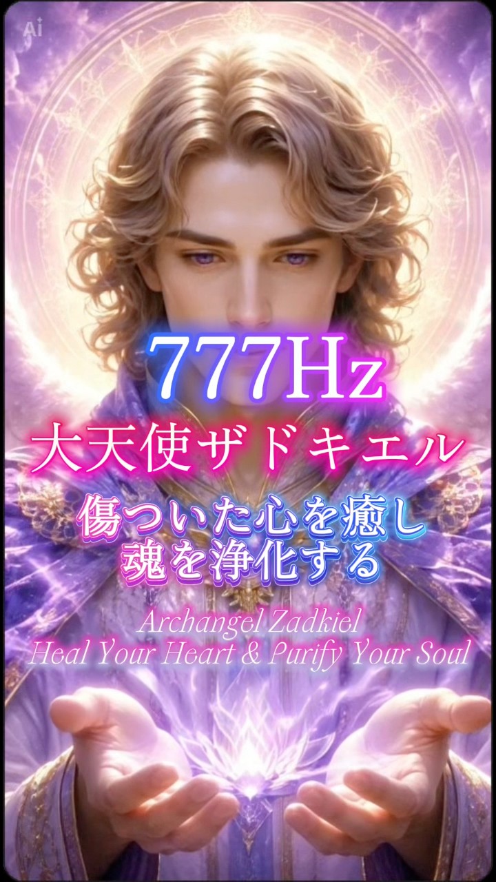 💜777Hz｜大天使ザドキエルの紫の炎｜傷ついた心を癒し魂を浄化する