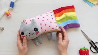 I Sewed the Internet's Most Famous Meme Cat! 😱 DIY Nyan Cat Plush screenshot 3
