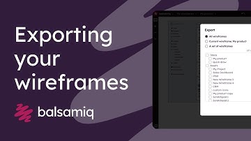 How to export your wireframes in Balsamiq