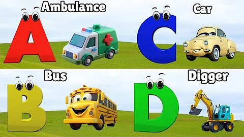 ABC Song Phonics, Transportation Song, ABC Song, Alphabet Educational Song A to Z for kids