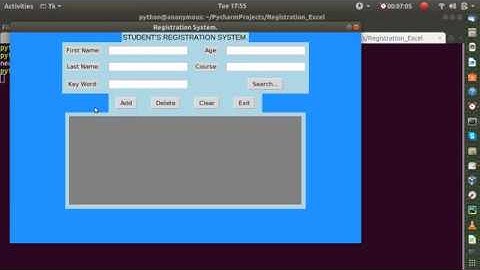 Portfolio 001 - python3, Tkinter and openpyxl (sample registration system)