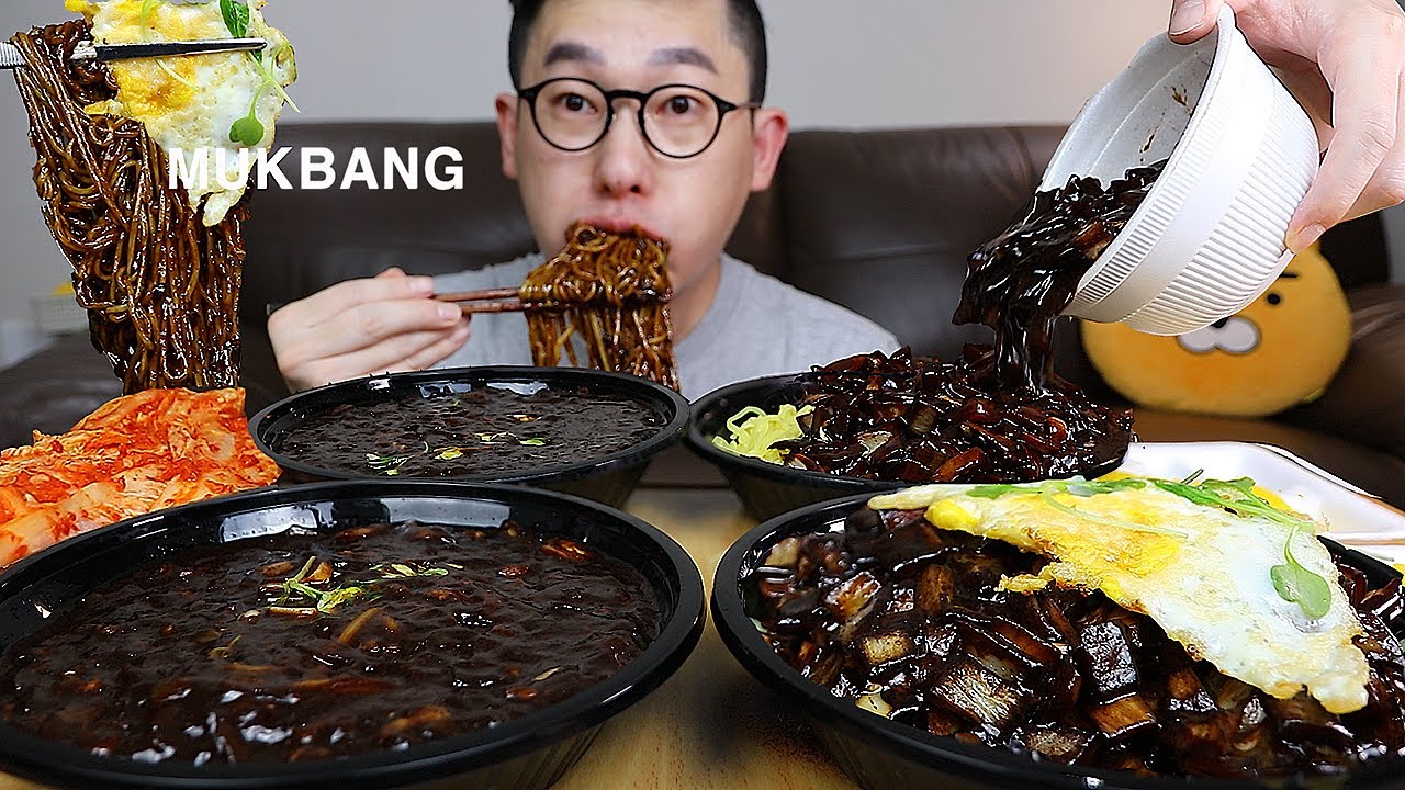 ASMR MUKBANGㅣ4 kinds of Jjajangmyeon, Black bean noodlesㅣEATING SHOW