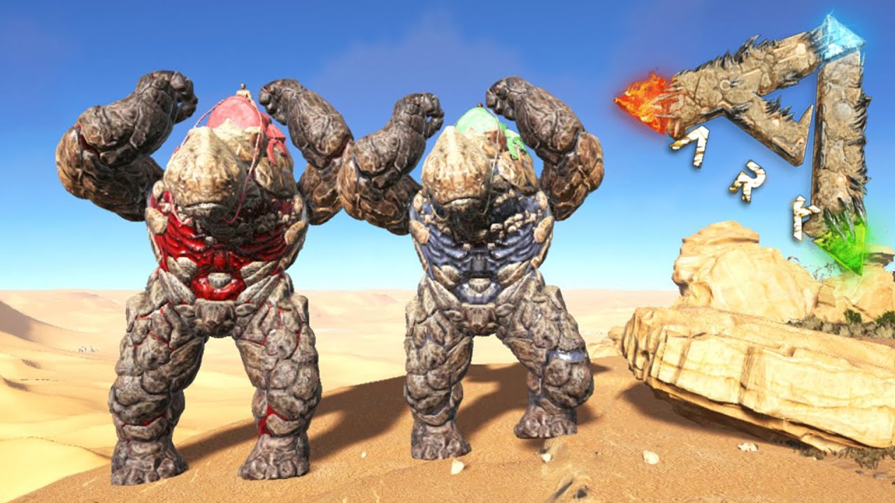 COMO TAMEAR ROCK GOLEM ARK SCORCHED EARTH Reyes del Desierto 3 YouTube