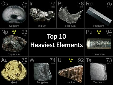 Top 10's of the Elements (Heaviest Elements) Part 5 - YouTube