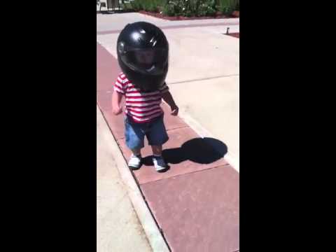 baby in motorcycle helmet