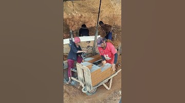 This is the process of making red bricks #machine #brick #shorts