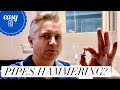 How to easily and cheaply fix water hammer noise in your pipes - don't spend hundreds on a plumber!!