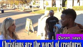 Godlogic shows Syrian Muslim Allah says Christians are the worst of creatures.