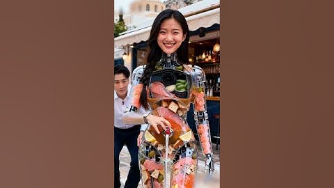 Taramasalata Sauce Dispenser Robot, in Service #futuristic #robot #technology #humanoid #AI