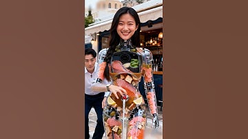 Taramasalata Sauce Dispenser Robot, in Service #futuristic #robot #technology #humanoid #AI