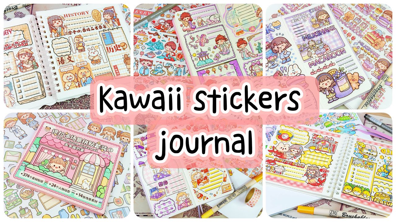 How to make kawaii journal l Kawaii stickers, ASMR journal