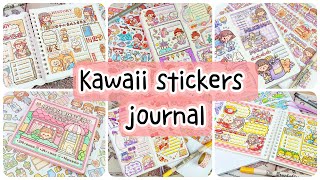 How to make kawaii journal l Kawaii stickers | ASMR journal | compilation