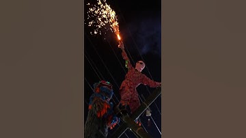 Ông Địa Múa Lân Phun Lửa Siêu Lầy Lội Chiến Múa Lân Trung Thu 2024 Đội Lân Nguyên Anh Đường / Shorts