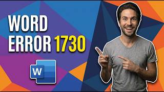 Fix Microsoft Word Error 1730 (Easy Troubleshooting Guide)