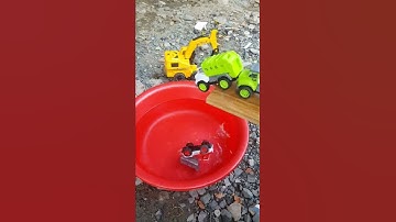 xe cẩu múc cát , ô tô máy xúc , xe cần cẩu ,Xe Rác , thế giới đồ chơi , mobil truk (KN P7) #Shorts