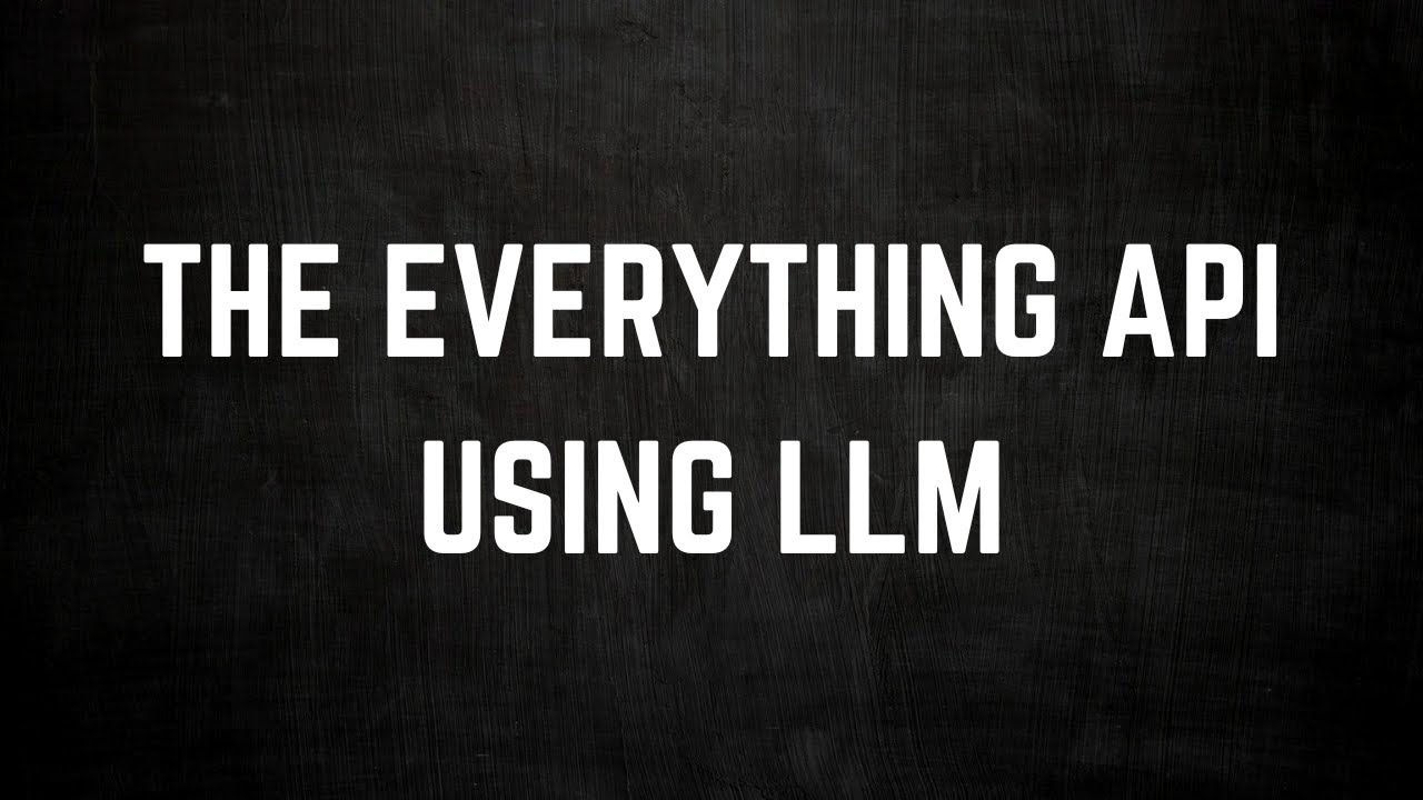 The Everything API | To identify, generate and hit onto the destination ...