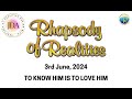Rhapsody of Realities Daily Review with JDA - 3rd June, 2024 | To Know Him is to Love Him