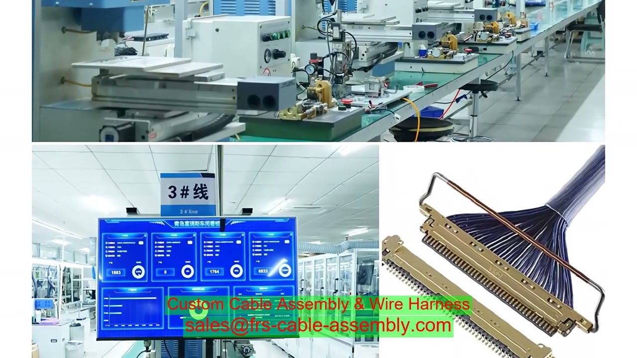 Data Center high-flex drag-chain wiring harness | CoaXPress 2.1  Molex Micro-Fit  foil shield  TPU