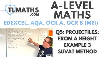 A-Level Maths: Q5-16 Projectiles: From a Height Example 3 SUVAT Method