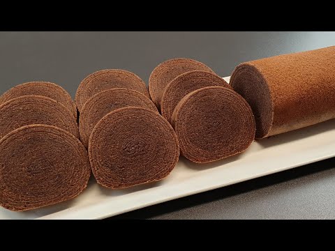 Nunca vi um Bolo de Rolo de Chocolate to Saboroso e suave! Receita fcil