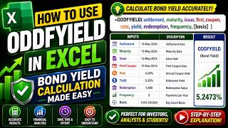 How to Use ODDFYIELD in Excel Bond Yield | Calculation Made Easy