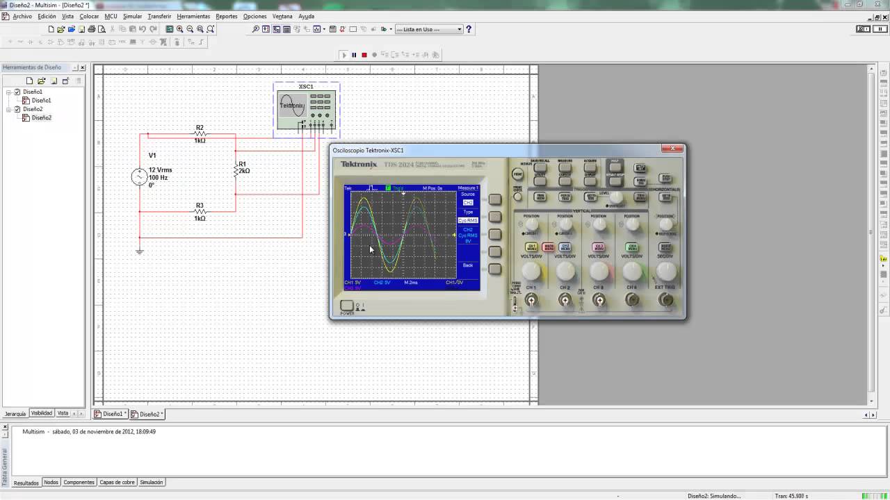 multisim oscilloscope